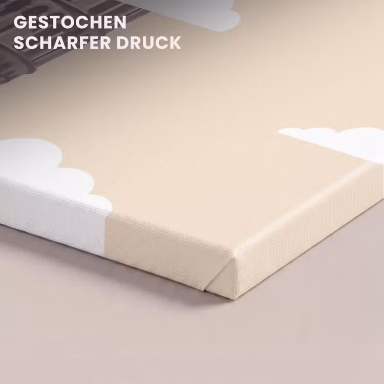 Toren - Pisa - Architectuur - Minimalistisch - Beige canvas 2cm klein -closeup_print_DE