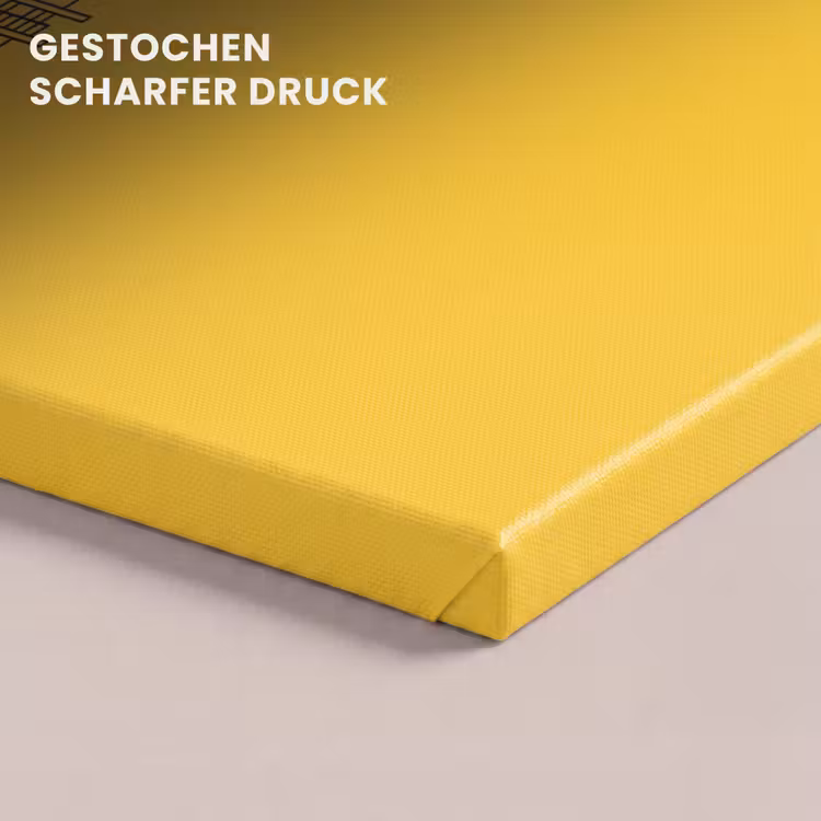Toren - Seoul - Architectuur - Minimalistisch - Geel canvas 2cm klein -closeup_print_DE