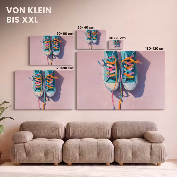 Sneakers - Veters - Kleurrijk - Schaduw canvas 2cm klein -Xsfeer8_DE