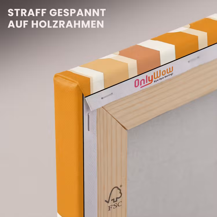 U-vorm - Retro - Oranje canvas 2cm klein 34 -uniquesellingpoint_afwerking-onlywow_DE