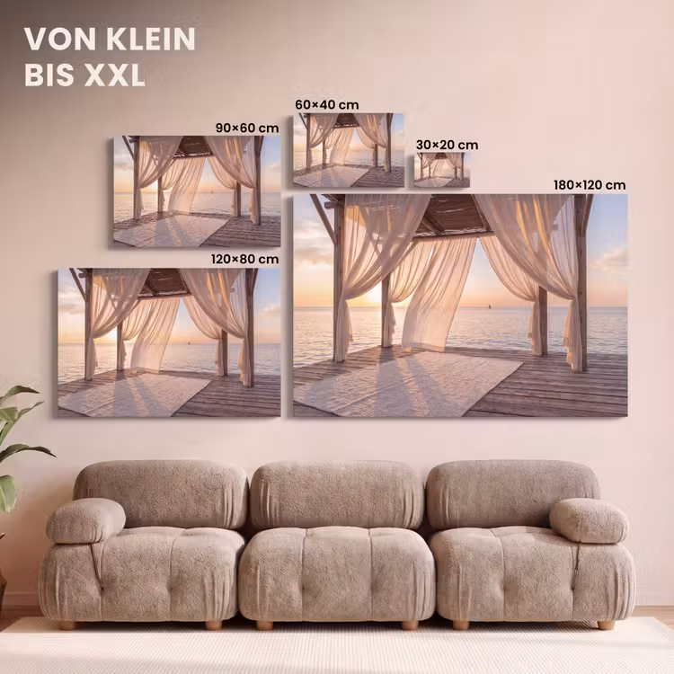 Overkapping - Zee - Zonsondergang - Vakantie - Rust canvas 2cm klein -Xsfeer8_DE