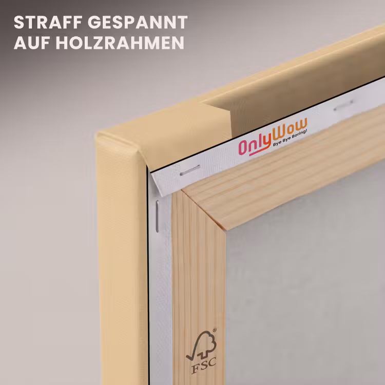Overlappende profielen - Lichtbruin - Zwart canvas 2cm klein -uniquesellingpoint_afwerking-onlywow_DE