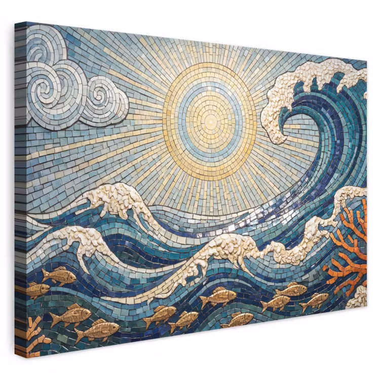 Onderwater - Koraal - Vis - Natuur - Kunst canvas 2cm klein -3d