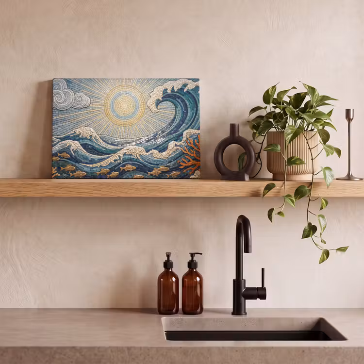 Onderwater - Koraal - Vis - Natuur - Kunst canvas 2cm klein -sfeer3