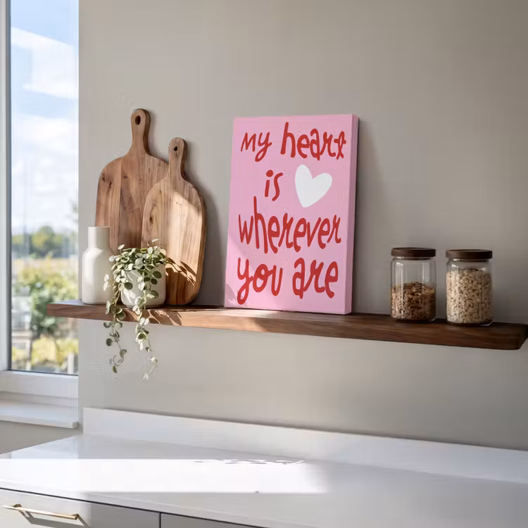 Valentijn - Hart - Liefde - Roze canvas 2cm klein -atmosphere_sfeer3_global