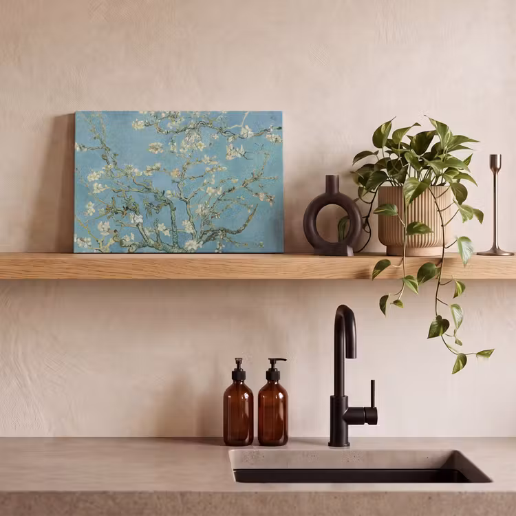 Van Gogh - Amandelbloesem - Oude meesters - Kunst - Vintage canvas 2cm klein -sfeer3