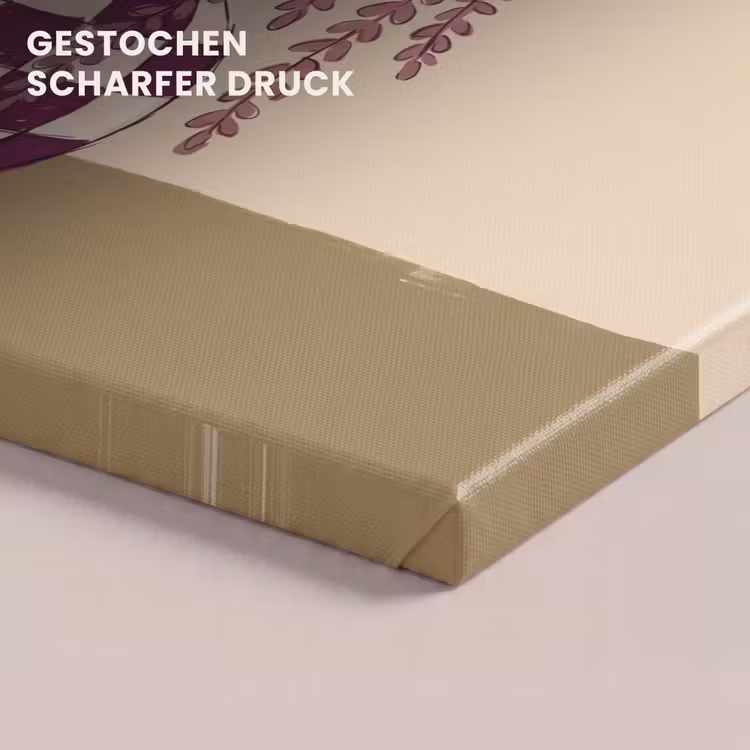 Vaas - Geruit - Planten - Modern - Paars canvas 2cm klein -closeup_print_DE