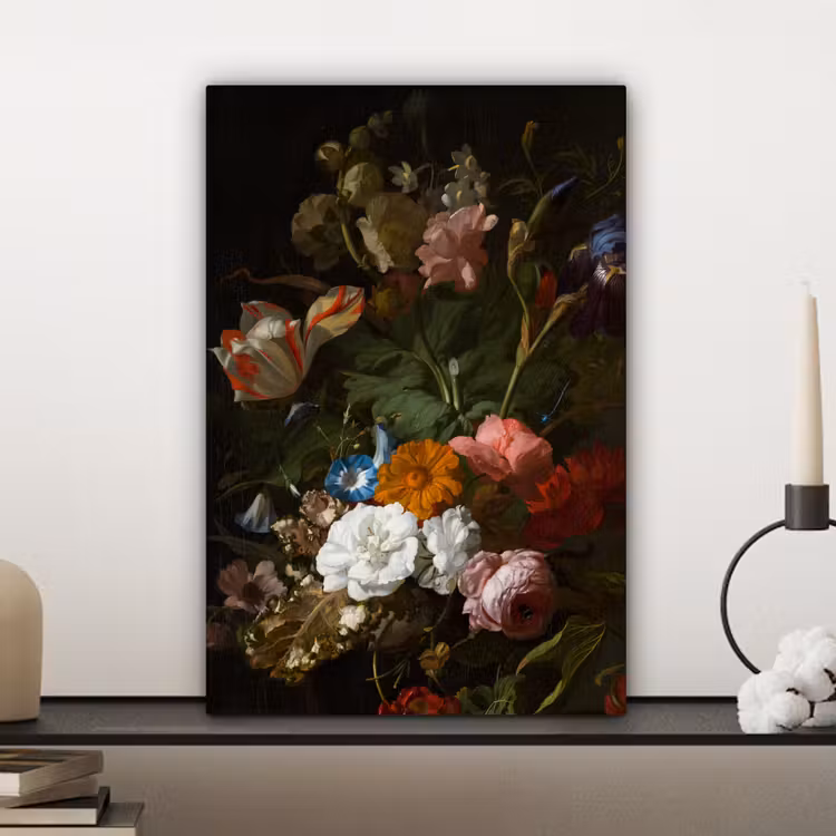 Vaas met bloemen - Schilderij van Rachel Ruysch canvas 2cm klein -atmosphere_sfeer3_global