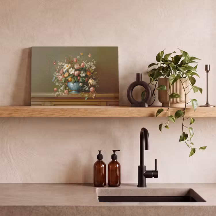 Vaas - Pastel - Kleuren - Bloemen canvas 2cm klein -closeup_print_DE