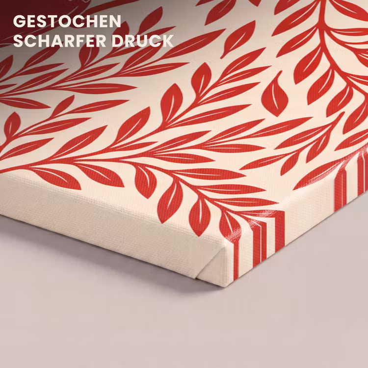 Vaas - Planten - Decoratie - Abstract - Rood canvas 2cm klein -closeup_print_DE