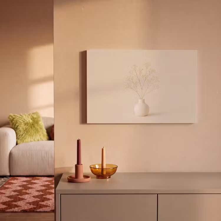 Vaas - Takken - Bloemetjes - Wit canvas 2cm klein -sfeer1