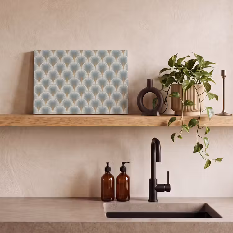 Waaier - Klassiek - Blauw canvas 2cm klein 34 -sfeer3