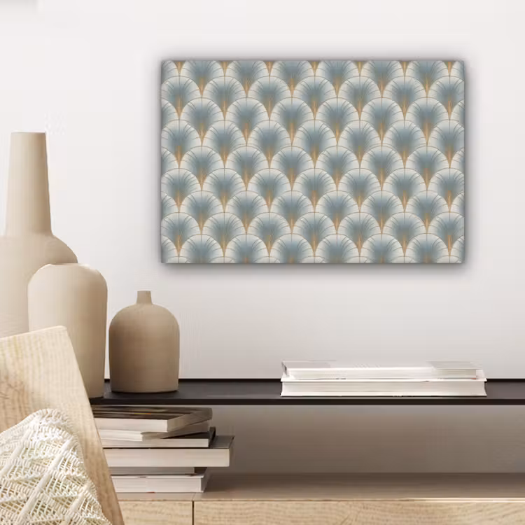 Waaier - Klassiek - Blauw canvas 2cm klein 34 -sfeer6