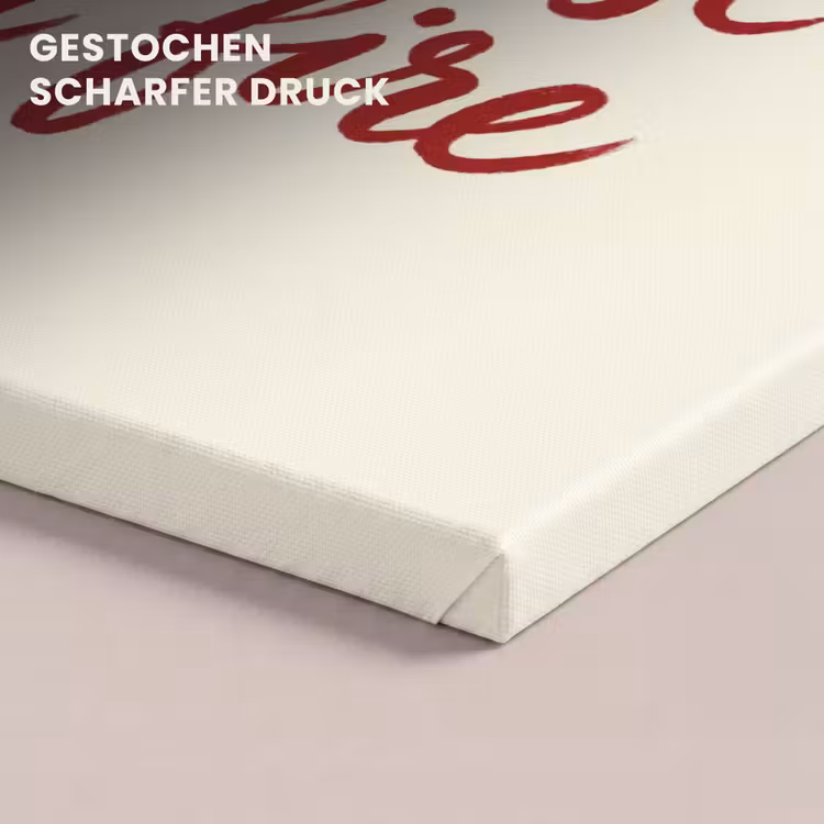 Don't lose your fire - Rood - Wit - Minimalistisch canvas 2cm klein -closeup_print_DE
