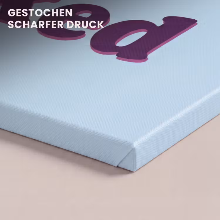 Tekst - Get naked - Blauw canvas 2cm klein -closeup_print_DE