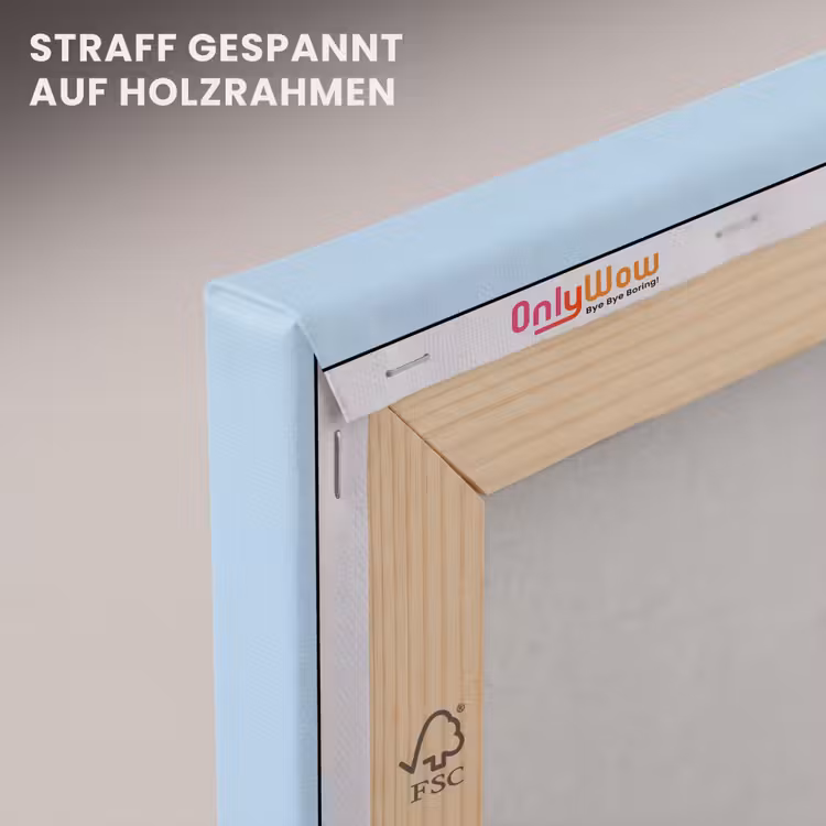 Tekst - Get naked - Blauw canvas 2cm klein -uniquesellingpoint_afwerking-onlywow_DE