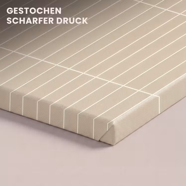 Verticaal - Wandtegel - Crème - Beige canvas 2cm klein 34 -closeup_print_DE