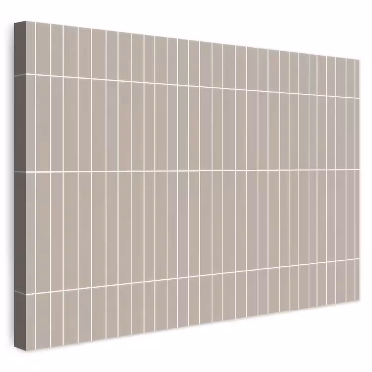 Verticaal - Wandtegel - Licht Beige canvas 2cm klein 34 -3d