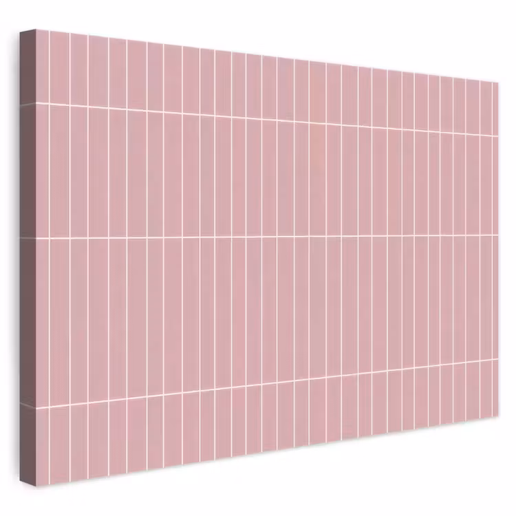Verticaal - Wandtegel - Lichtroze canvas 2cm klein 34 -3d