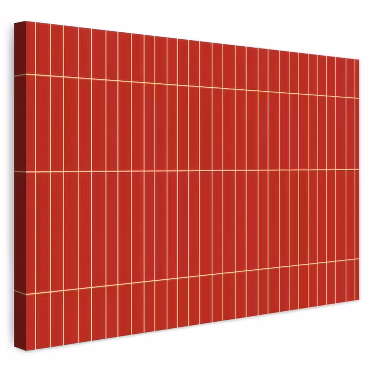 Verticaal - Wandtegel - Helderrood canvas 2cm klein 34 -3d