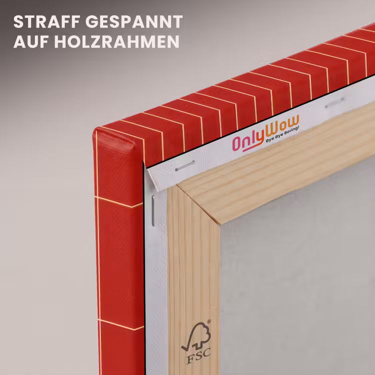 Verticaal - Wandtegel - Helderrood canvas 2cm klein 34 -uniquesellingpoint_afwerking-onlywow_DE