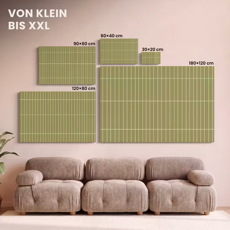 Verticaal - Wandtegel - Olijfgroen canvas 2cm klein 34 -Xsfeer8_DE