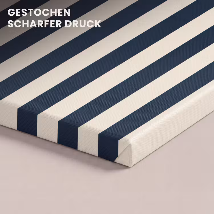 Verticale strepen - Blauw - Crème canvas 2cm klein 34 -closeup_print_DE
