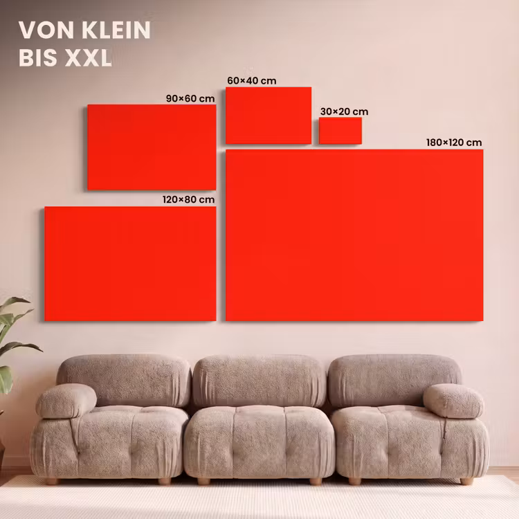 Vibrant - Vermilion - Rood canvas 2cm klein 34 -Xsfeer8_DE