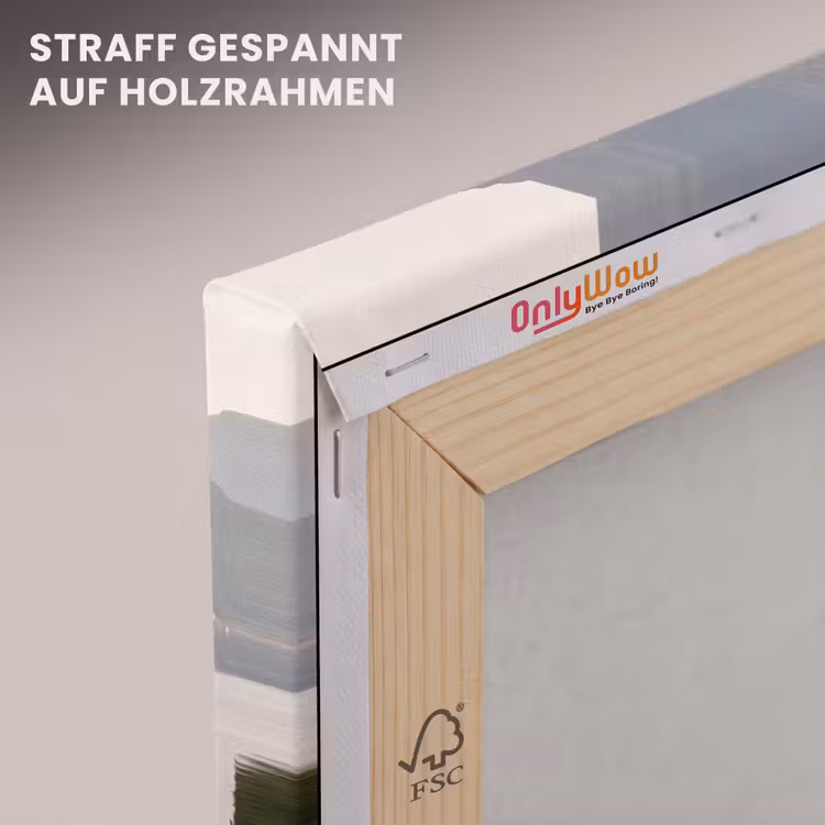Leinwandbild - Villa – Wasser – Treppen - Villa - water -trappen canvas 2cm klein