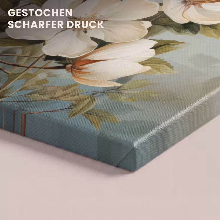 Vintage - Bloemen - Wit - Takken Natuur canvas 2cm klein -uniquesellingpoint_afwerking-onlywow_DE