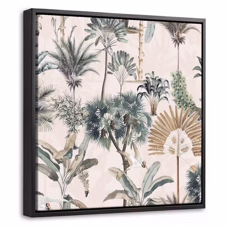 Vintage - Jungle - Dieren - Natuur Canvas met baklijst klein -threedimensional_3d_global