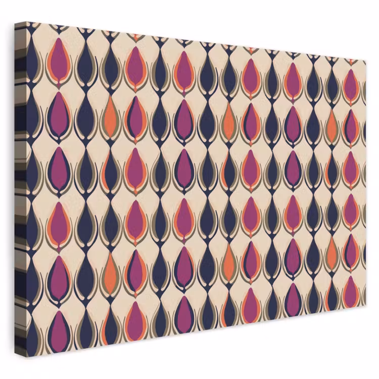 Vintage - Retro - Kleurrijk canvas 2cm klein 34 -3d