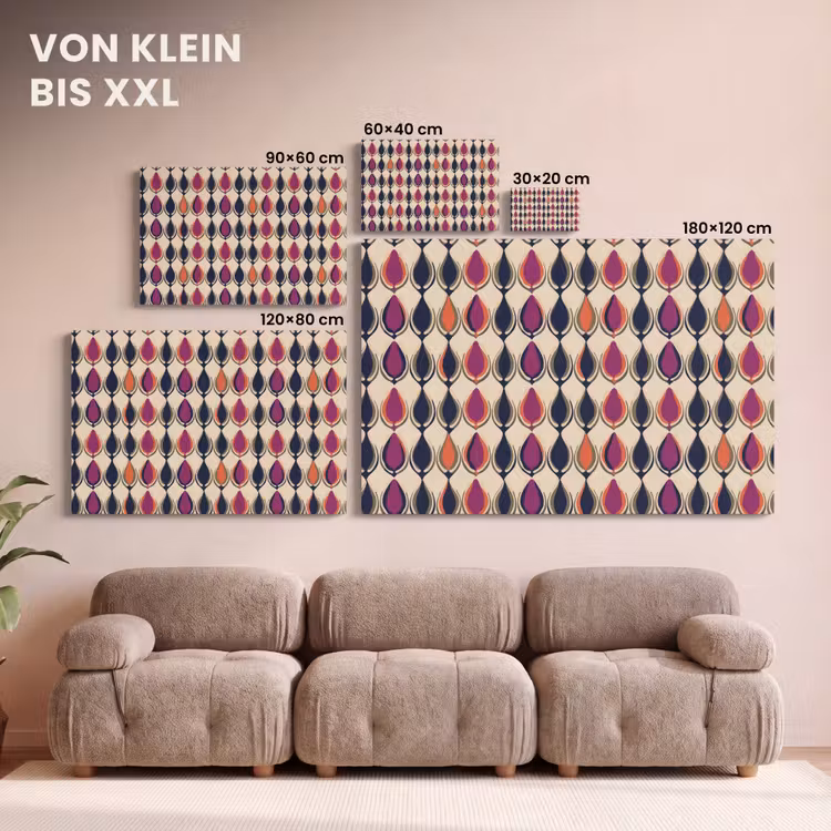 Vintage - Retro - Kleurrijk canvas 2cm klein 34 -Xsfeer8_DE