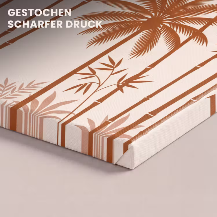 Vogel - Boom - Tropisch - Minimalistisch - Bruin canvas 2cm klein -closeup_print_DE