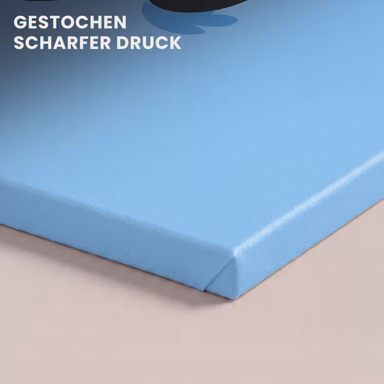 Vogel - Blauw - Eenvoudig canvas 2cm klein -closeup_print_DE