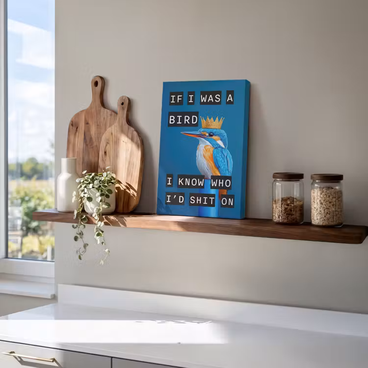Vogel - Decoratie - Ijsvogel - Blauw canvas 2cm klein -atmosphere_sfeer3_global