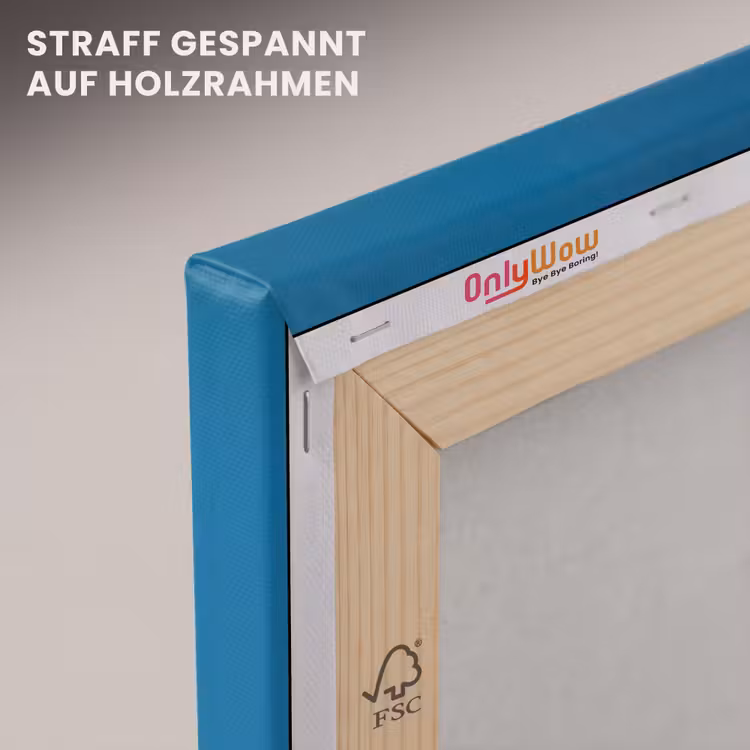 Vogel - Decoratie - Ijsvogel - Blauw canvas 2cm klein -uniquesellingpoint_afwerking-onlywow_DE