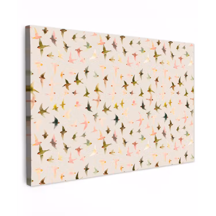 Vogels - Vliegen - Kleurrijk canvas 2cm klein 34 -z3d