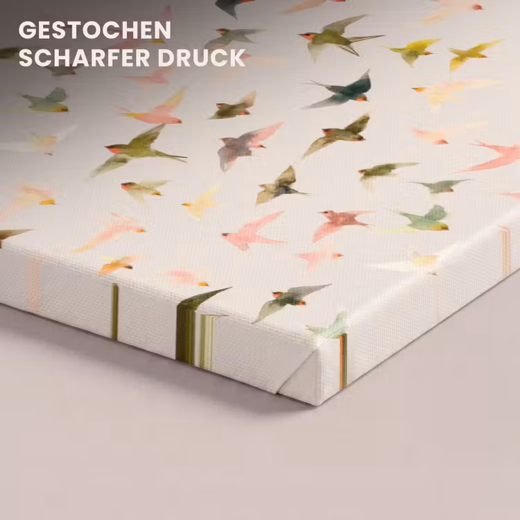 Vogels - Vliegen - Kleurrijk canvas 2cm klein 34 -uniquesellingpoint_afwerking-onlywow_DE
