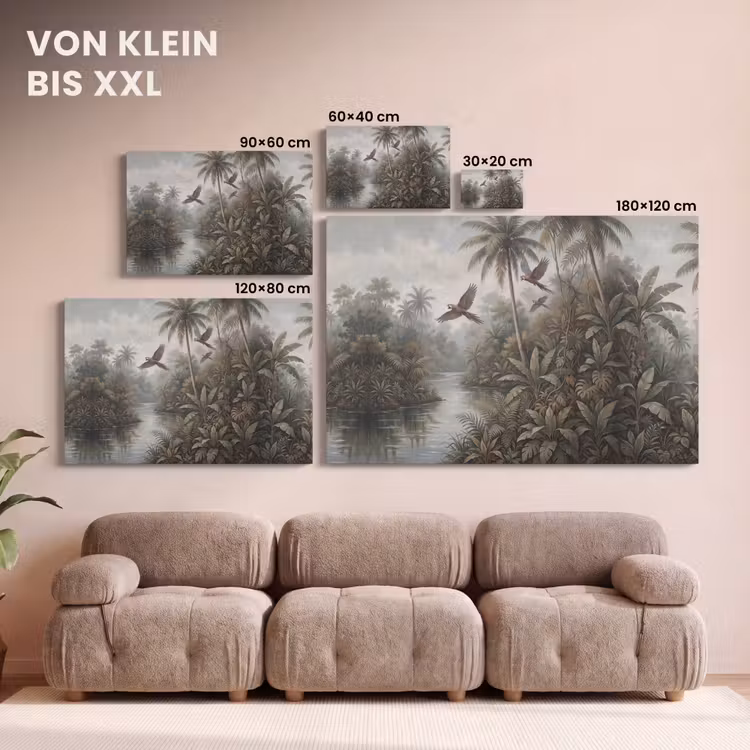 Vogel - Vliegend - Tropisch - Landschap - Klassiek canvas 2cm klein -Xsfeer8_DE