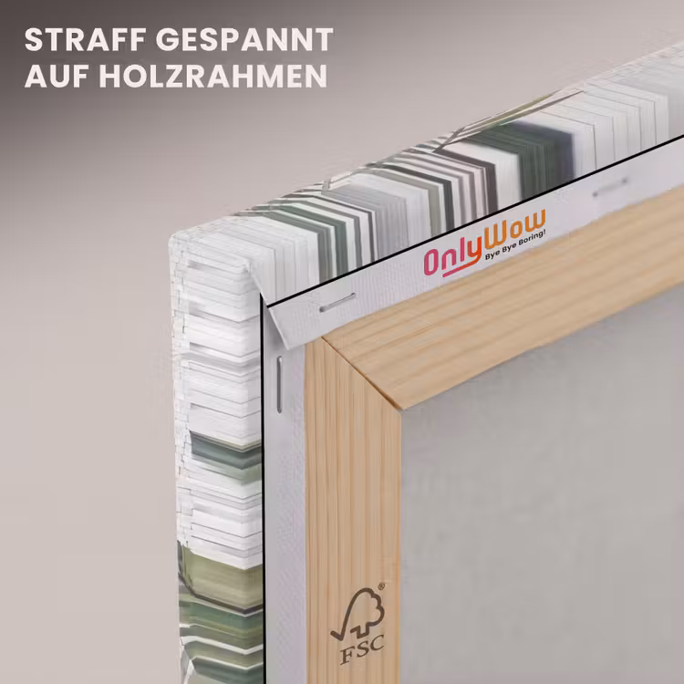 Vogel - Vliegend - Tropisch - Mozaïek - Groen canvas 2cm klein -uniquesellingpoint_afwerking-onlywow_DE