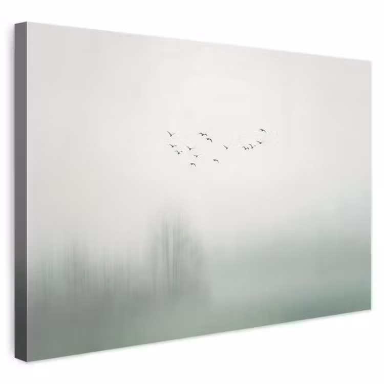 Vogel - Vlucht - Natuur - Minimalistisch canvas 2cm klein -3d