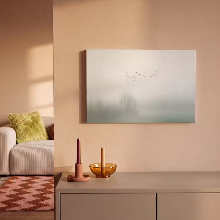 Vogel - Vlucht - Natuur - Minimalistisch canvas 2cm klein -sfeer1