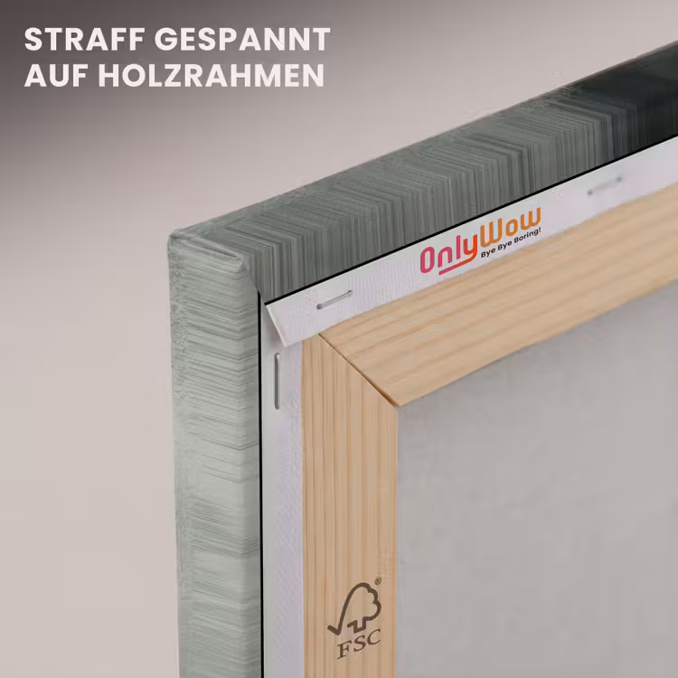 Vogel - Japandi - Groen canvas 2cm klein -uniquesellingpoint_afwerking-onlywow_DE