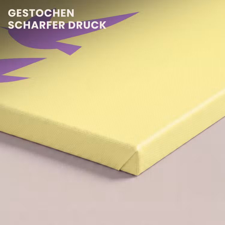 Vogels - Cirkel - Geel - Beweging canvas 2cm klein -uniquesellingpoint_afwerking-onlywow_DE