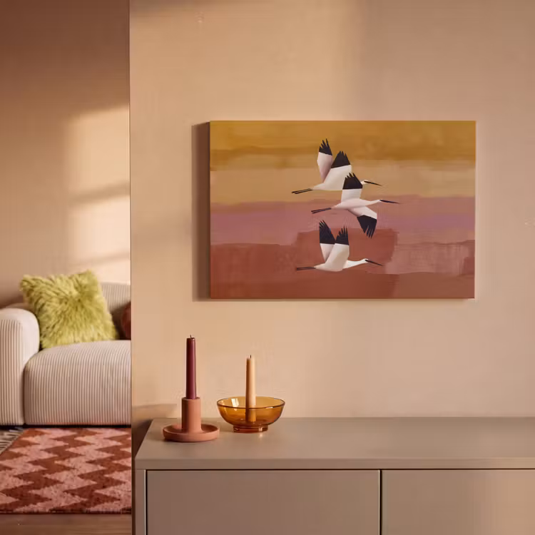 Vogels - Snavel - Abstract canvas 2cm klein -sfeer1