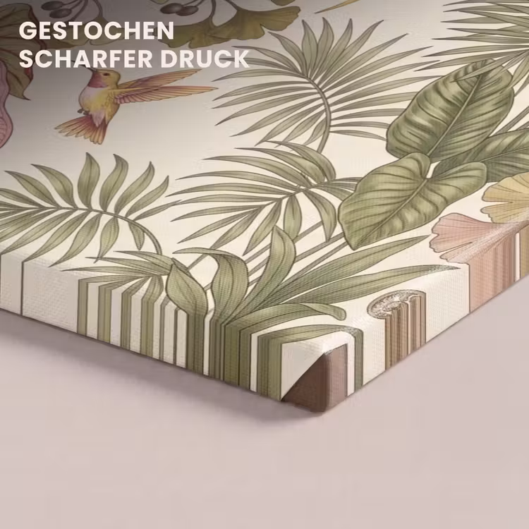 Vogels - Tropisch - Botanisch - Roze canvas 2cm klein -uniquesellingpoint_afwerking-onlywow_DE