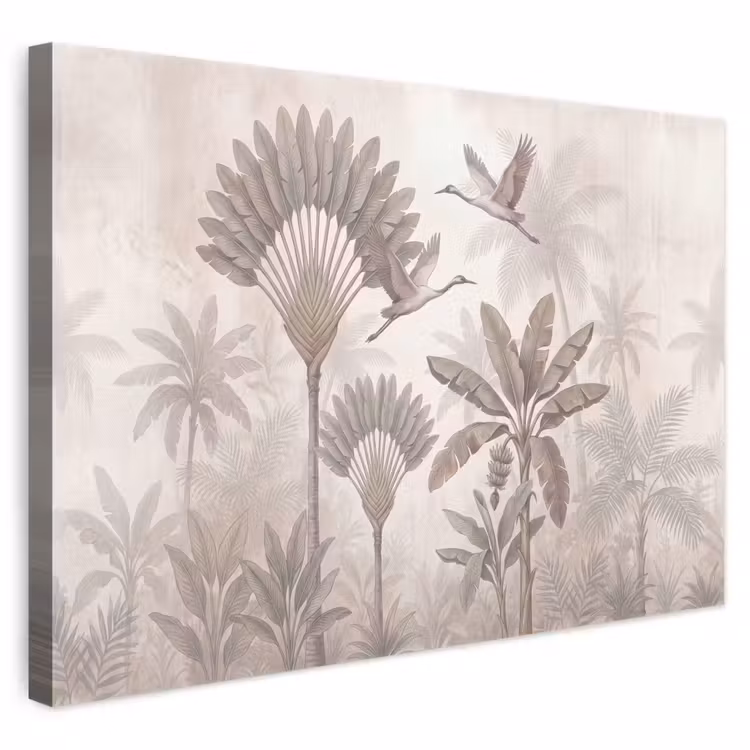 Vogel - Tropisch - Jungle - Natuur - Beige canvas 2cm klein -3d