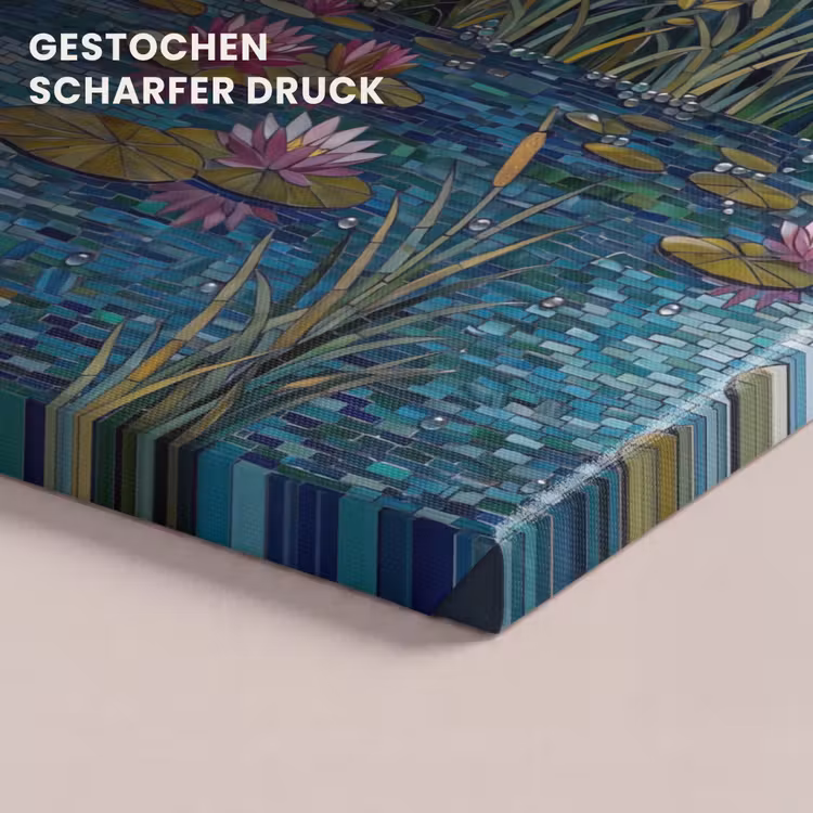 Vogel - Water - Natuur - Abstract - Blauw canvas 2cm klein -closeup_print_DE