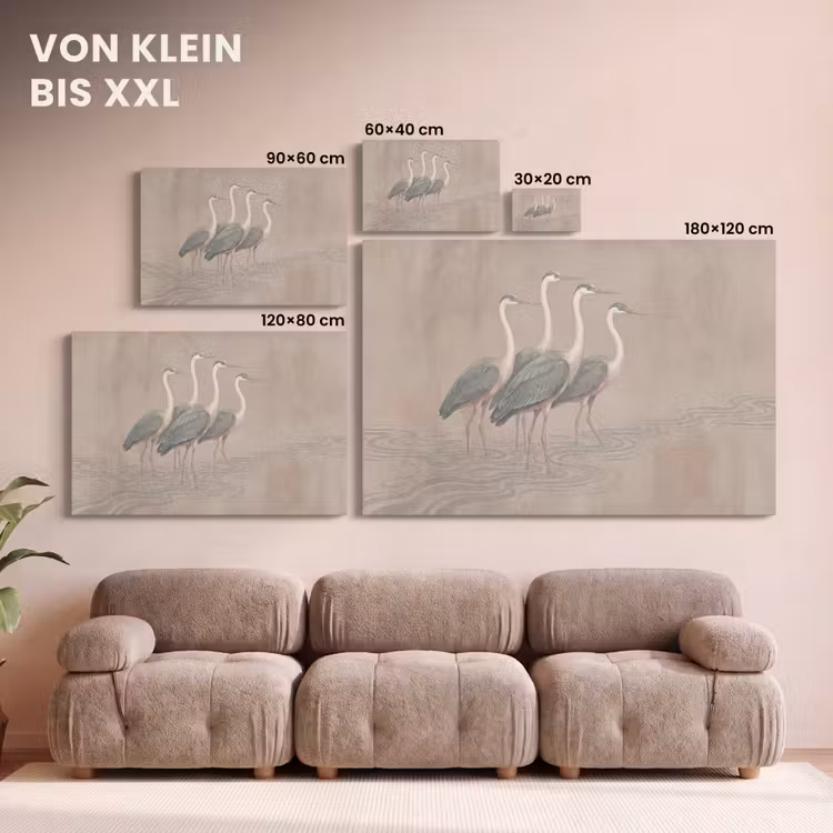 Vogel - Water - Natuur - Vintage canvas 2cm klein -Xsfeer8_DE